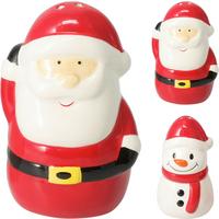 Pfeffer- und Salzstreuer UATA - Weiss/Hellrot, Keramik (9,5/4,5/10,5cm)