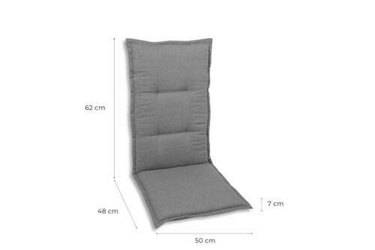 Sesselauflagenset Grau, 6-teilig - Grau, Basics, Textil (50/7/110cm)