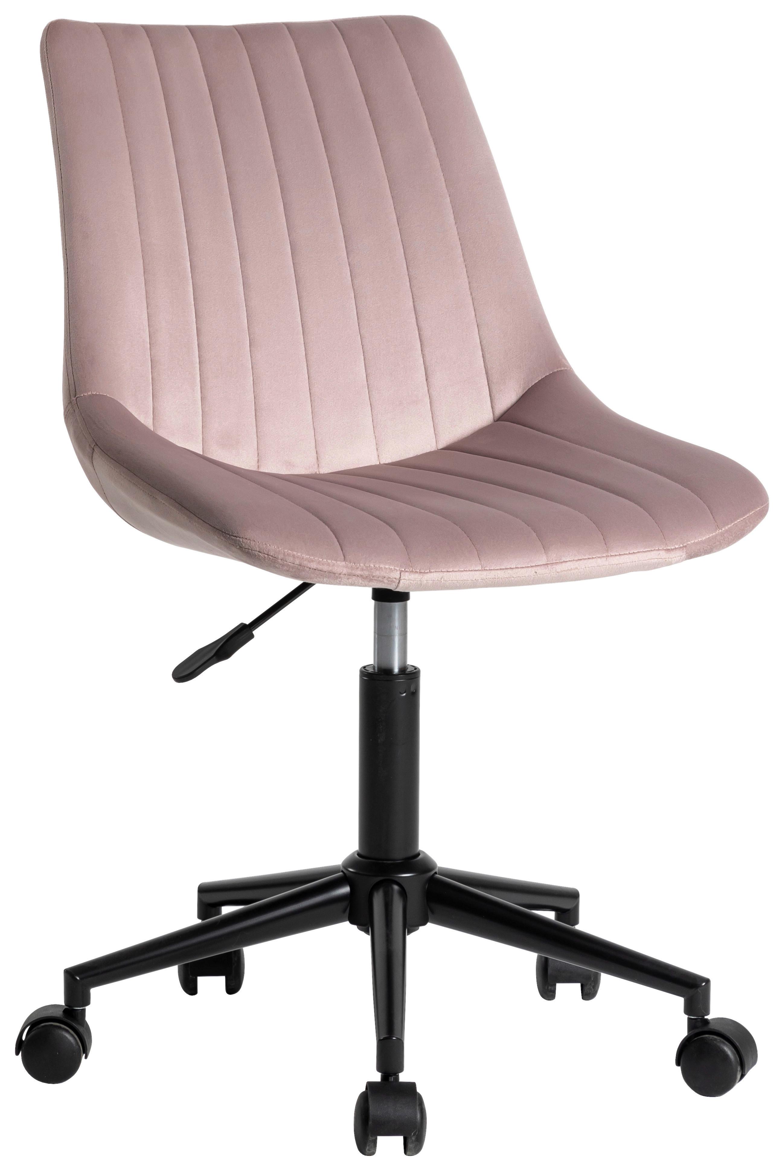 Uredska Stolica Blush - ljubičasta/crna, Moderno, metal/tekstil (50/81-93/57cm) - Modern Living