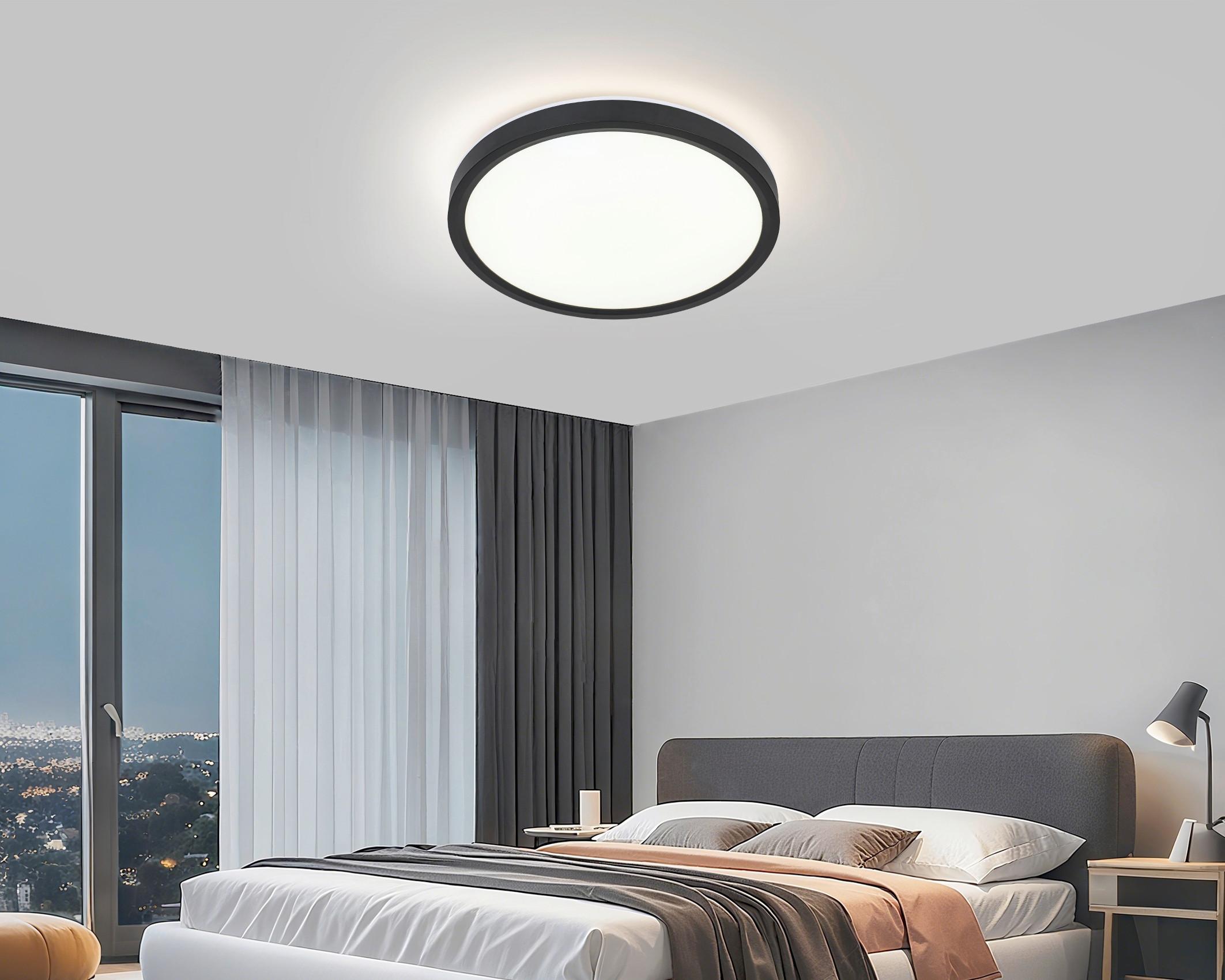 LED-TAKLAMPA TIR - vit/svart, Modern, plast (30/2,5cm) - Mömax