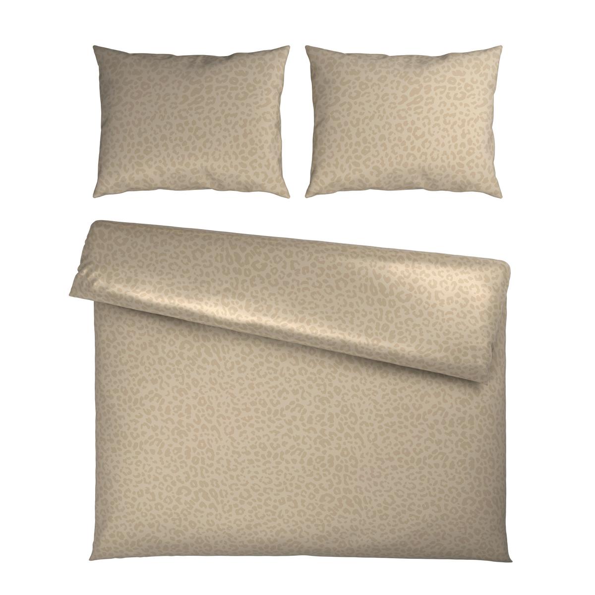Lenjerie de pat Animal,cca. 200x220/2x50x70 cm - bej, Konventionell, textil (200/220cm) - Mömax