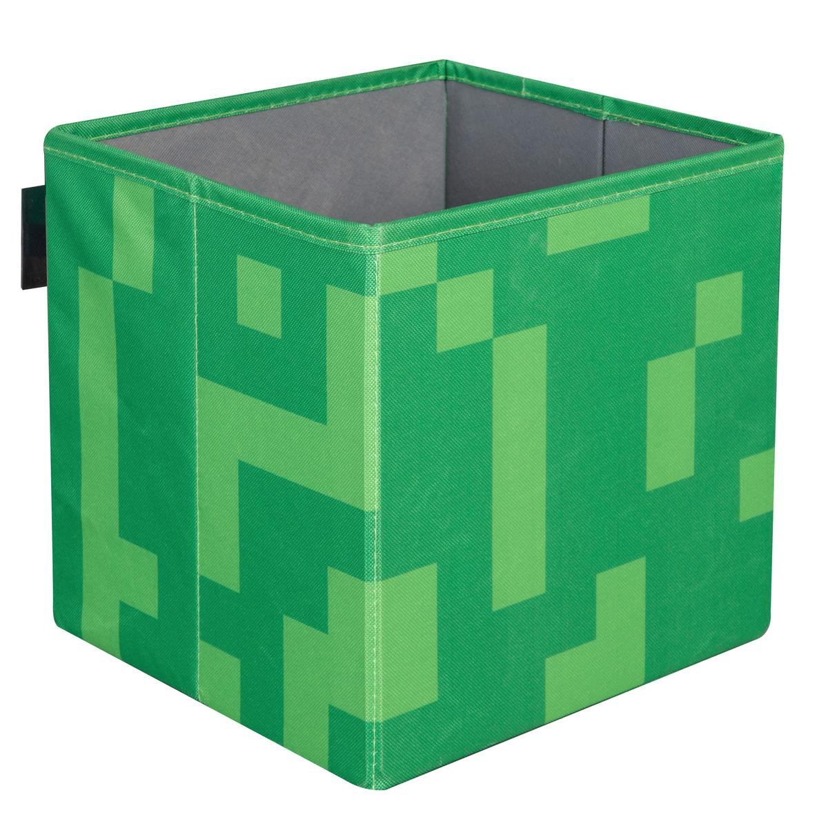 Zložljiv Zaboj Minecraft, 2 Kos - črna/zelena, Moderno, tekstil (27/27/27cm) - Minecraft