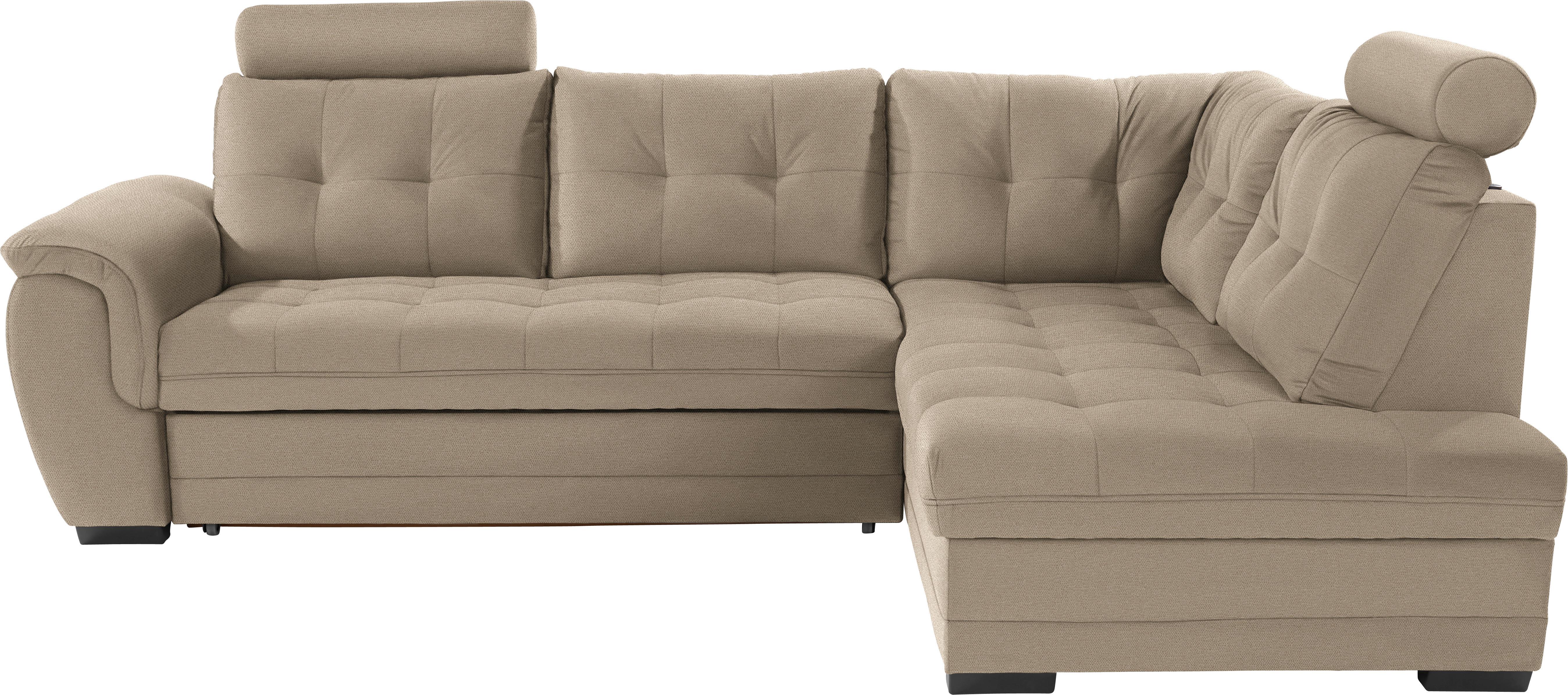 Sedežna Garnitura Falco, Svetlo Rjava, Ležišče, Predal - svetlo rjava/temno rjava, Konvencionalno, umetna masa/tekstil (251/183cm) - Mömax