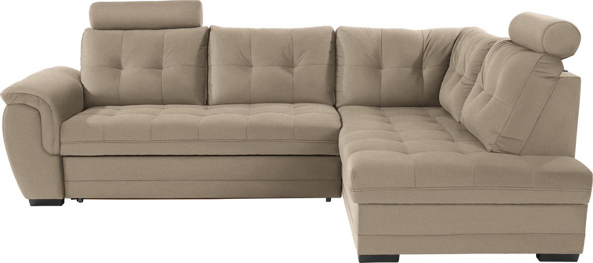 Sedežna Garnitura Falco, Svetlo Rjava, Ležišče, Predal - svetlo rjava/temno rjava, Konvencionalno, umetna masa/tekstil (251/183cm) - Mömax