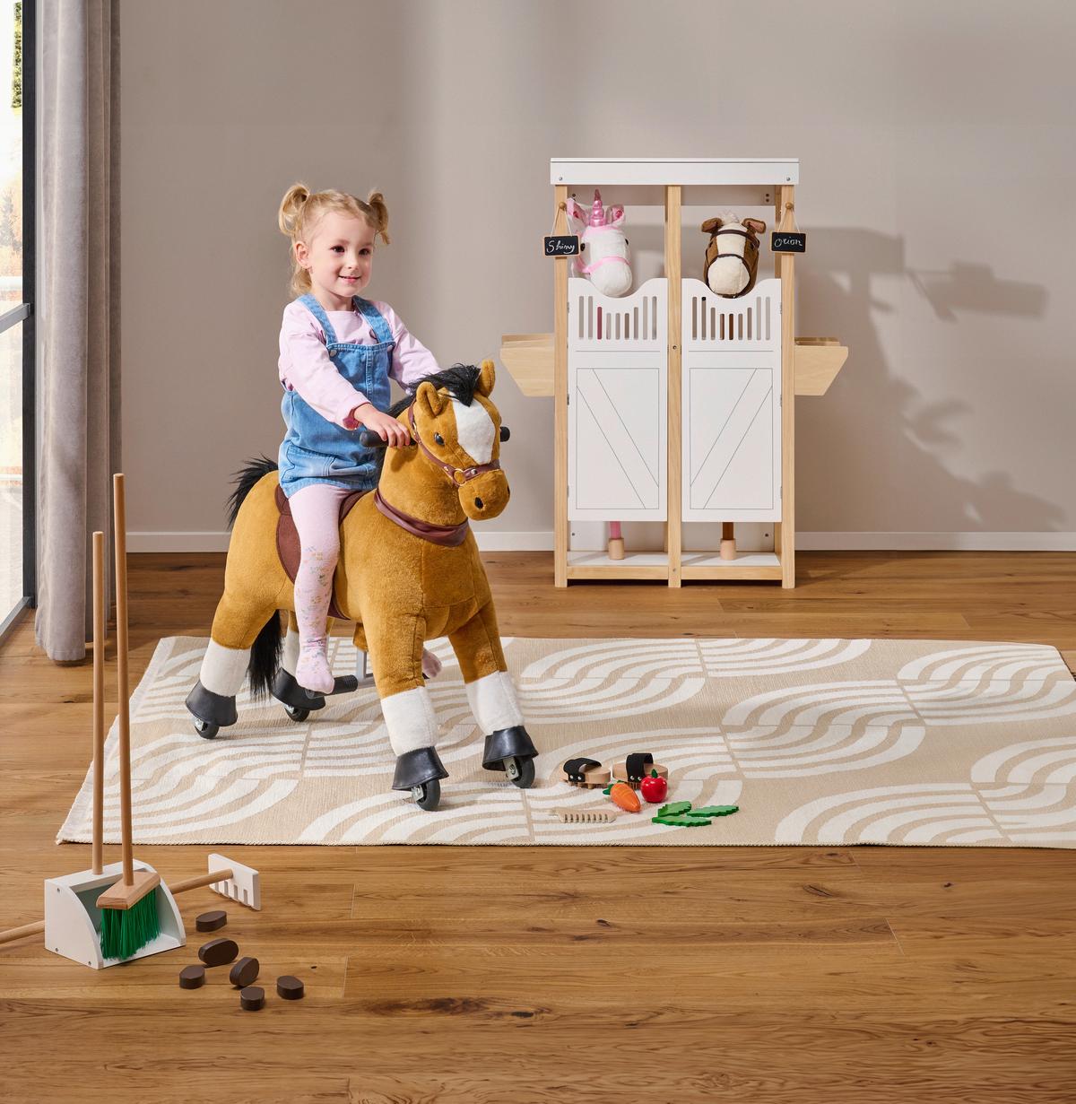 ZESTAW DO ZABAWY DLA DZIECI PFERDESTALL - czarny/biały, Basics, metal/drewno (84,2/25,5/104,3cm) - My Baby Lou