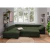 HOEKSOFA ALVITO - Donkergroen/Beige, Design, Hout/Textiel (202/298cm) - P & B