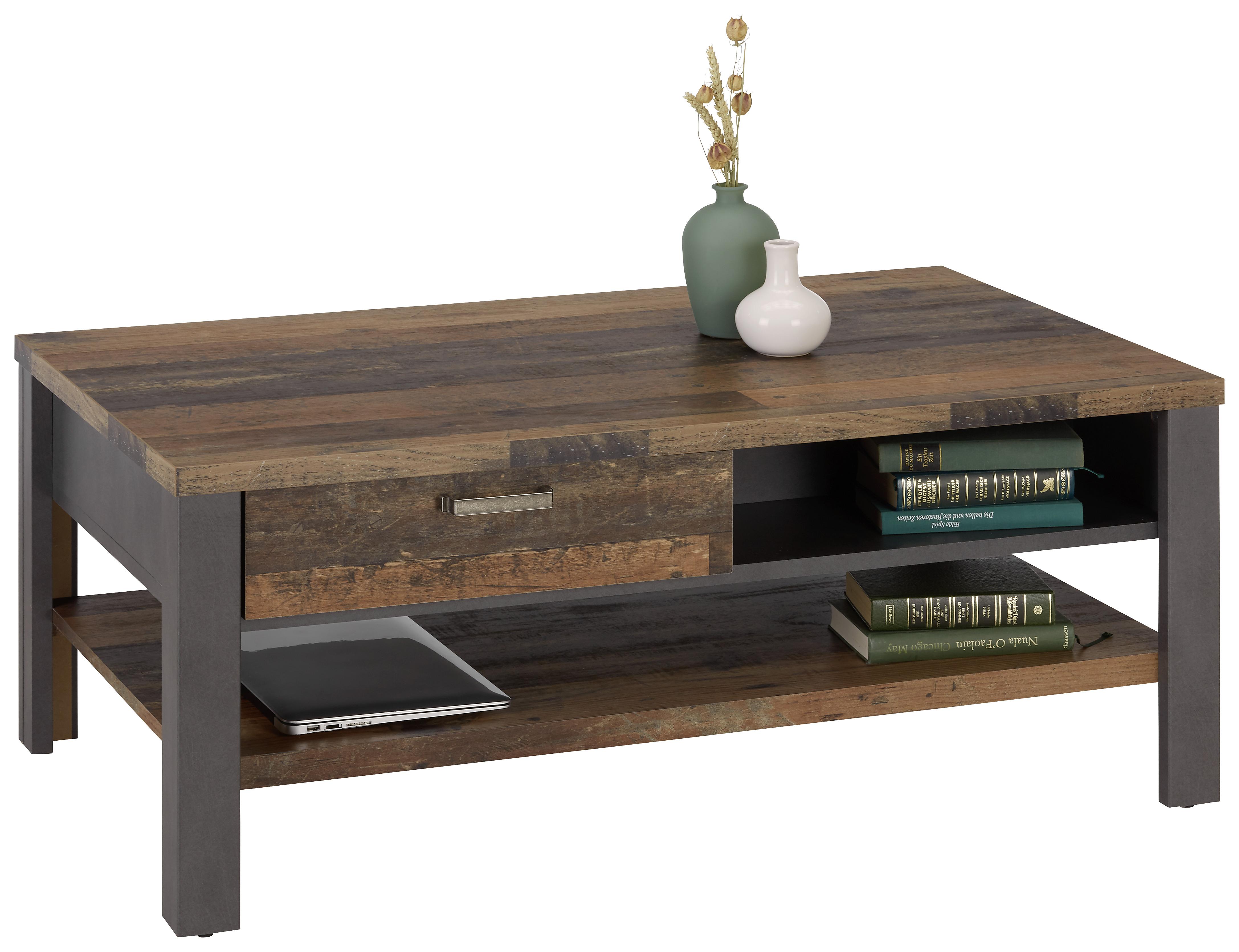 Couchtisch in Dunkelbraun - Dunkelbraun, Modern, Holzwerkstoff/Metall (110/65/45cm) - Mömax