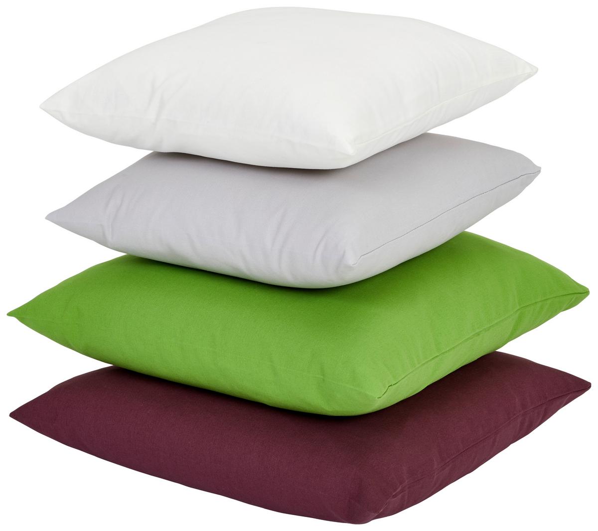 POSZEWKA NA PODUSZKĘ PANAMA - kolor srebrny/jasnoszary, Basics, tkanina (40/40cm) - Bio:Vio