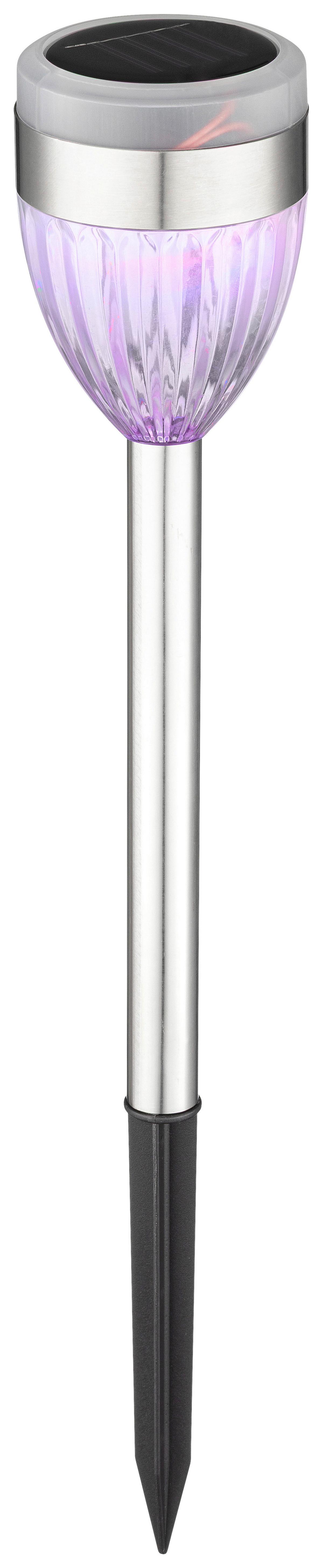 Svjetiljka Solarna Sechser Ø/v: 6x36,5cm - boje oplemenjenog čelika, Romantično / ladanjski, metal/plastika (6/36,5cm) - Mömax