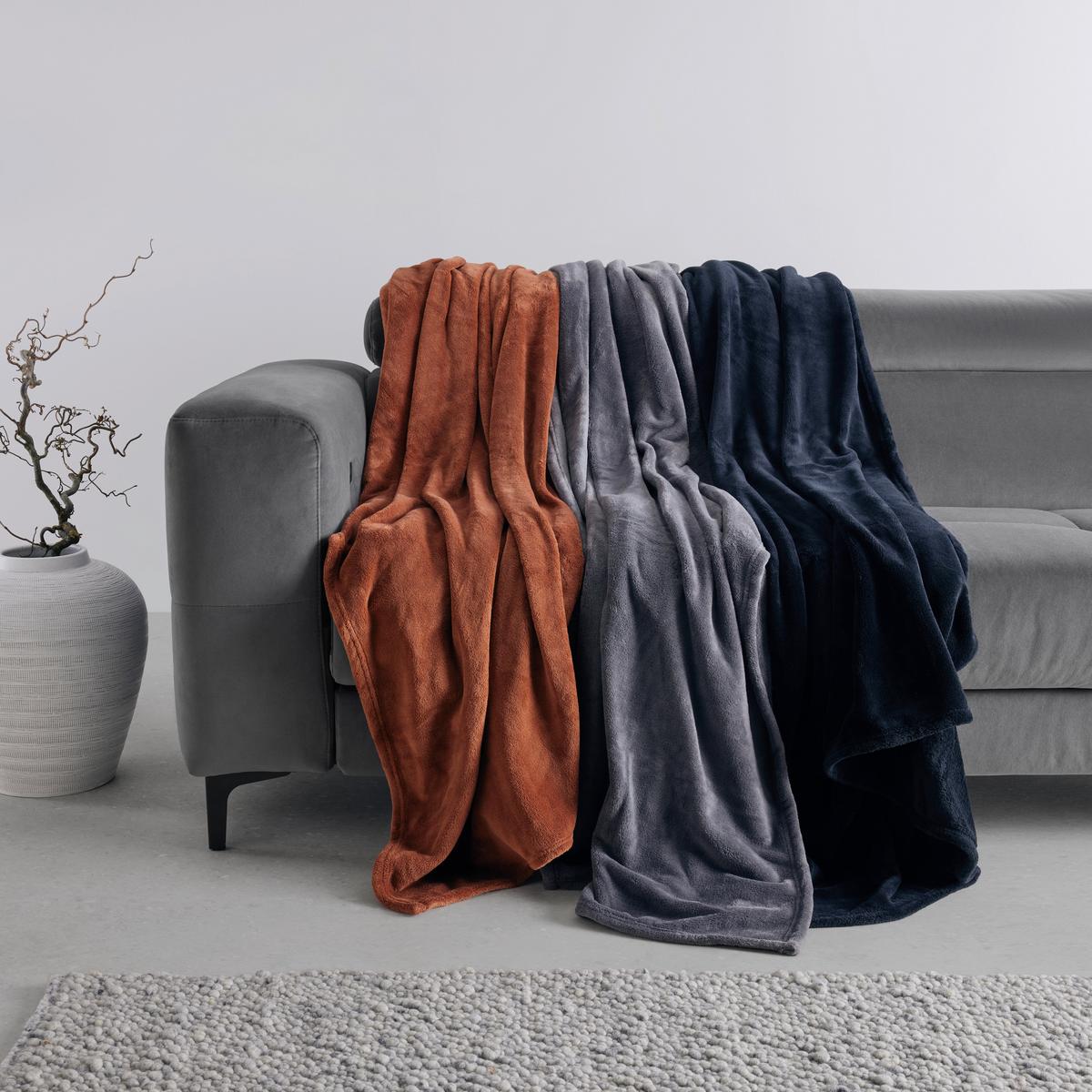 Puha Takaró Kuschelix - fekete, textil (140/200cm) - Modern Living