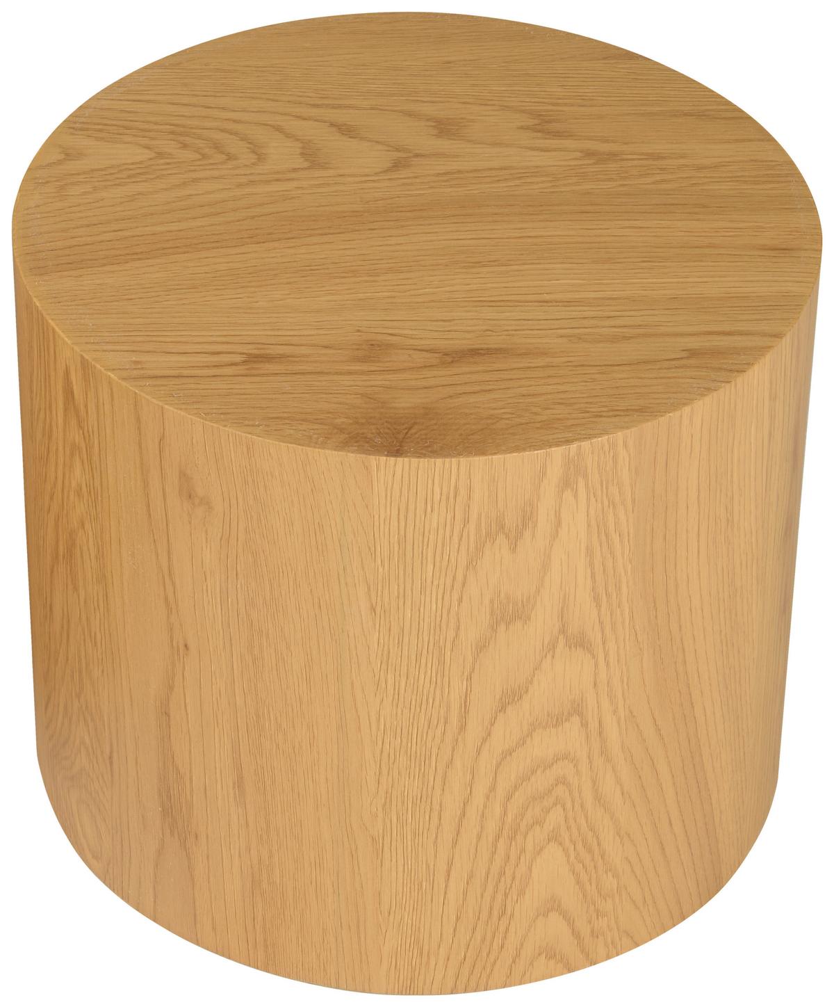 ZESTAW STOLIKÓW BOCZNYCH LISBETH - kolor dębowy, Design, materiał drewnopochodny (38-48/38-48/32-38cm) - Carryhome