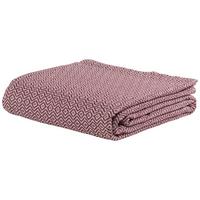 Überwurf Dobby Raute in Rot/Weiß ca. 140x210cm - Weiss/Rot, Textil (140/210cm) - Premium Living