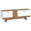 Tv-element Oreta. Bela, Barva Hrasta - barve hrasta/bela, Moderno, umetna masa/leseni material (162/61,4/45cm)