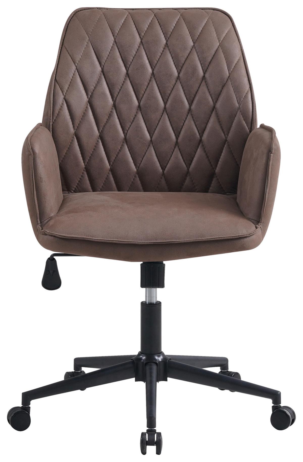 DREHSTUHL KNOX - Taupe/Schwarz, KONVENTIONELL, Textil/Metall (57/87/52cm) - MID.YOU