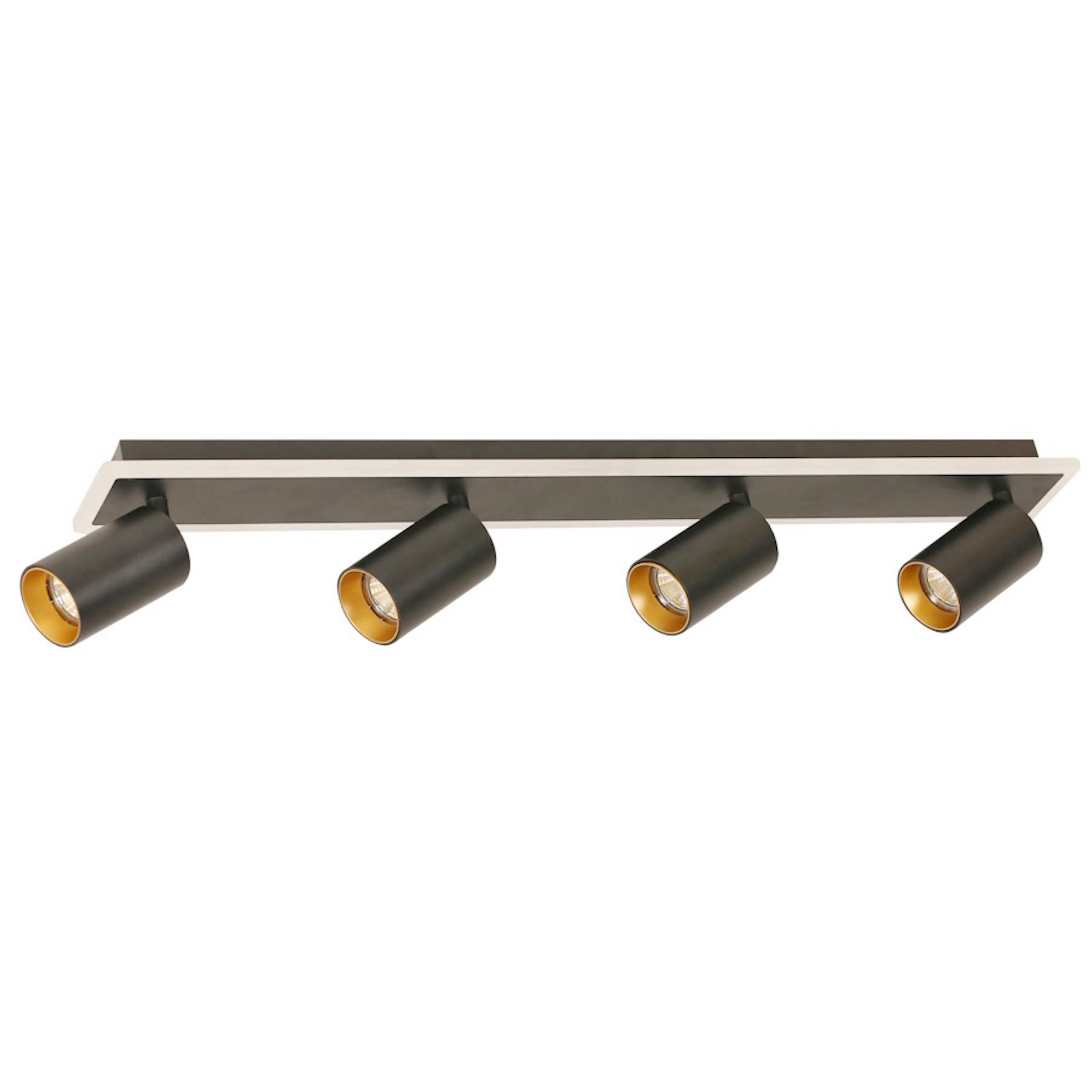 Led-deckenstrahler Lp-0612/4c Bk Parma 4 - Schwarz, Konventionell, Metall (14/70/8cm)