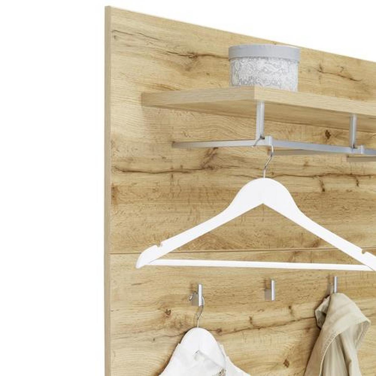 Garderobenpaneel in Eichefarben - Eichefarben, Konventionell (90/128/28cm) - Premium Living