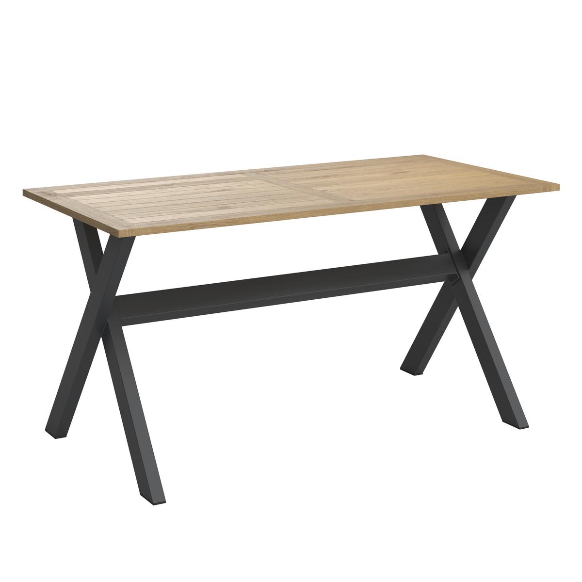 Garnitură grădină Melina - gri deschis/gri închis, Modern, lemn/metal (272/79/84cm) - Bessagi Garden
