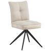 Stuhl Maya Beige - Beige/Schwarz, MODERN, Textil/Metall (49/89/65cm) - Premium Living