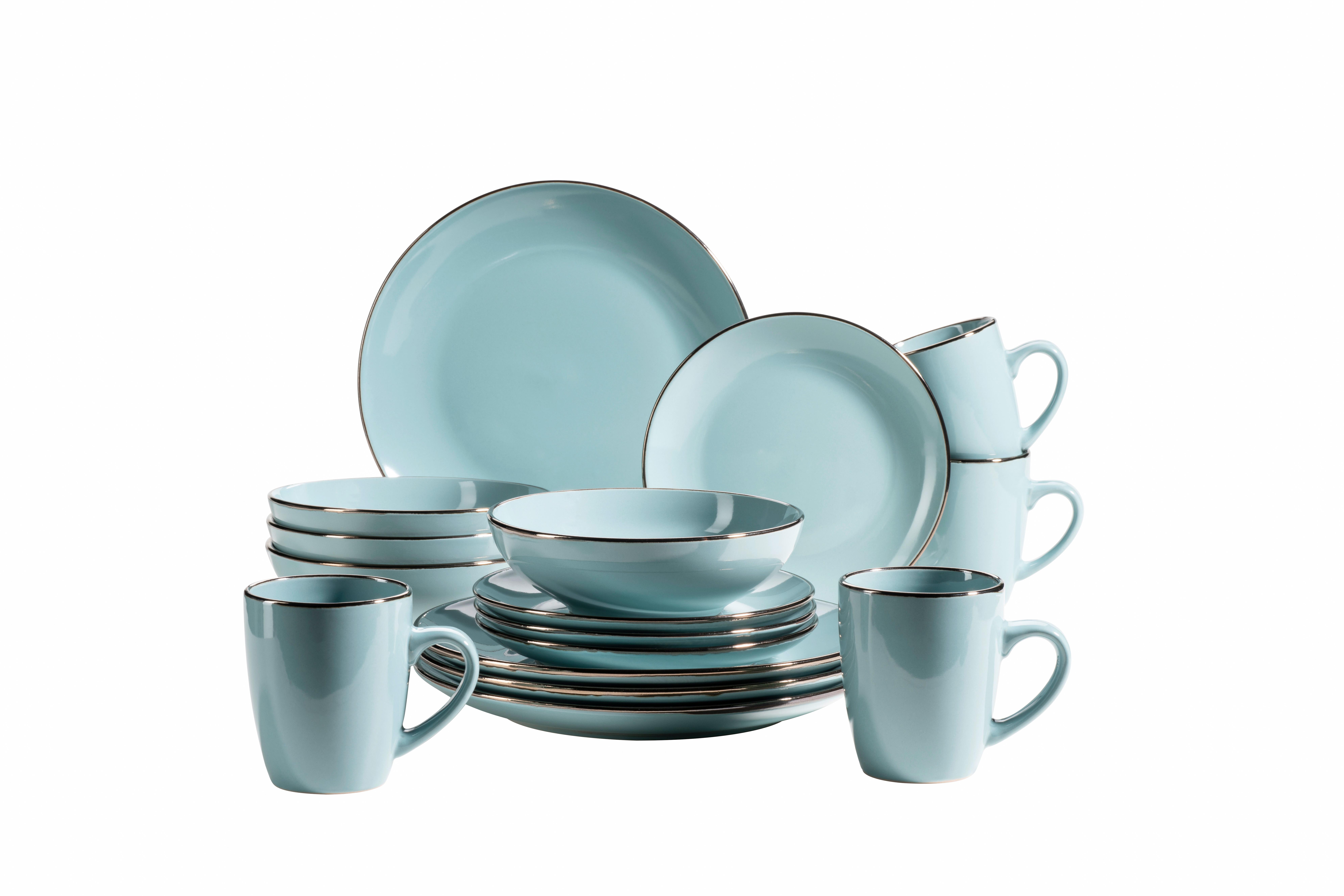 Kombiservice 931625 Postsicher Blau - Blau, Basics, Keramik (34/31,5/32cm) - Mäser