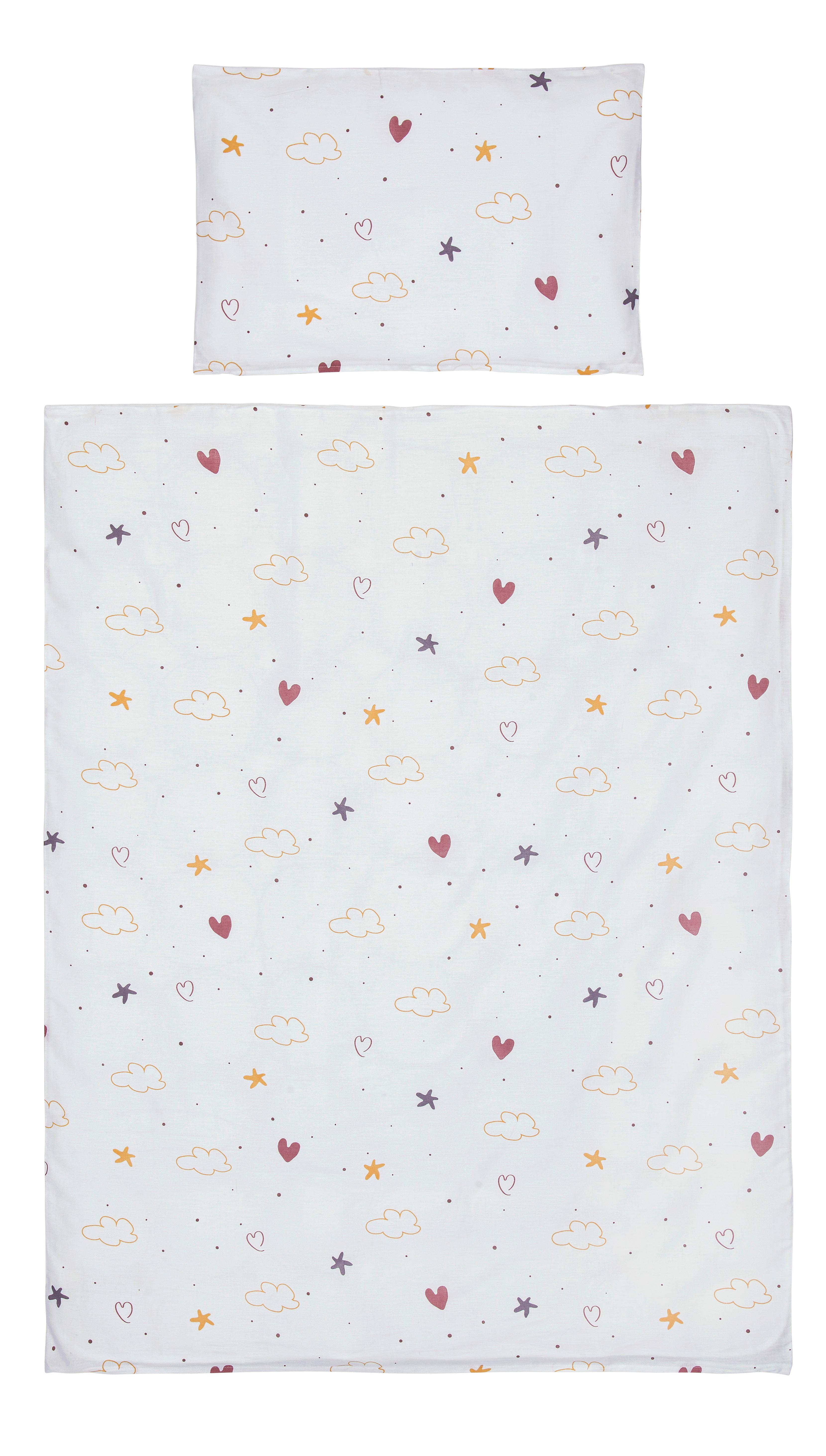 Kinderbettwäsche Sammy ca. 100x135cm - Weiß, MODERN, Textil (100/135cm) - Premium Living