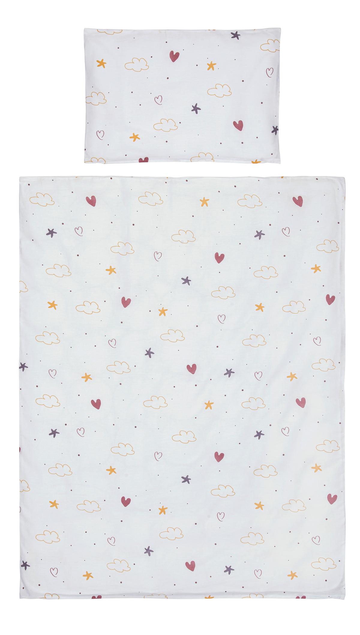 Kinderbettwäsche Sammy ca. 100x135cm - Weiß, MODERN, Textil (100/135cm) - Premium Living