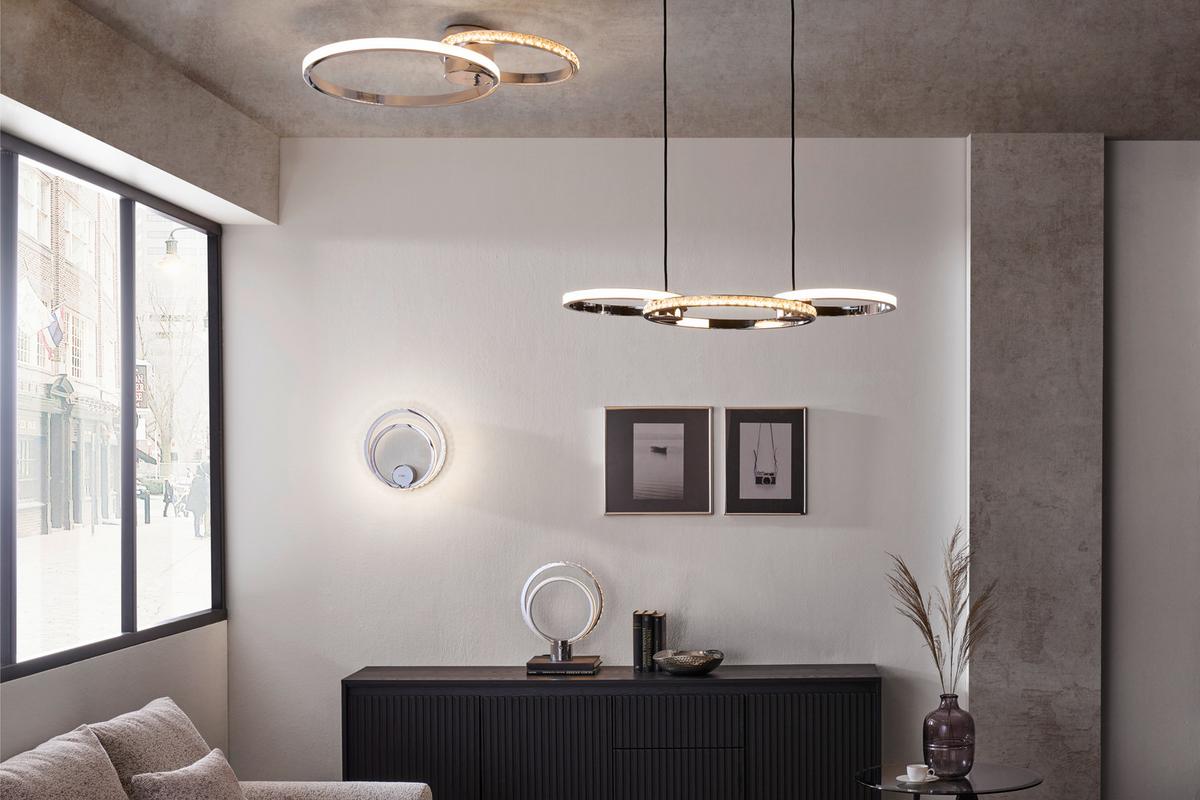 LAMPA SUFITOWA LED 34243* JEWEL LIGHTS JOOP! - przejrzysty/kolor chromowy, Lifestyle, metal/szkło (59,5/41,5/10cm) - Joop!