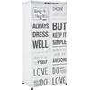 STOFKAST SIMPLE -SB- - Wit/Zwart, Lifestyle, Textiel/Metaal (75/160/50cm) - Mömax