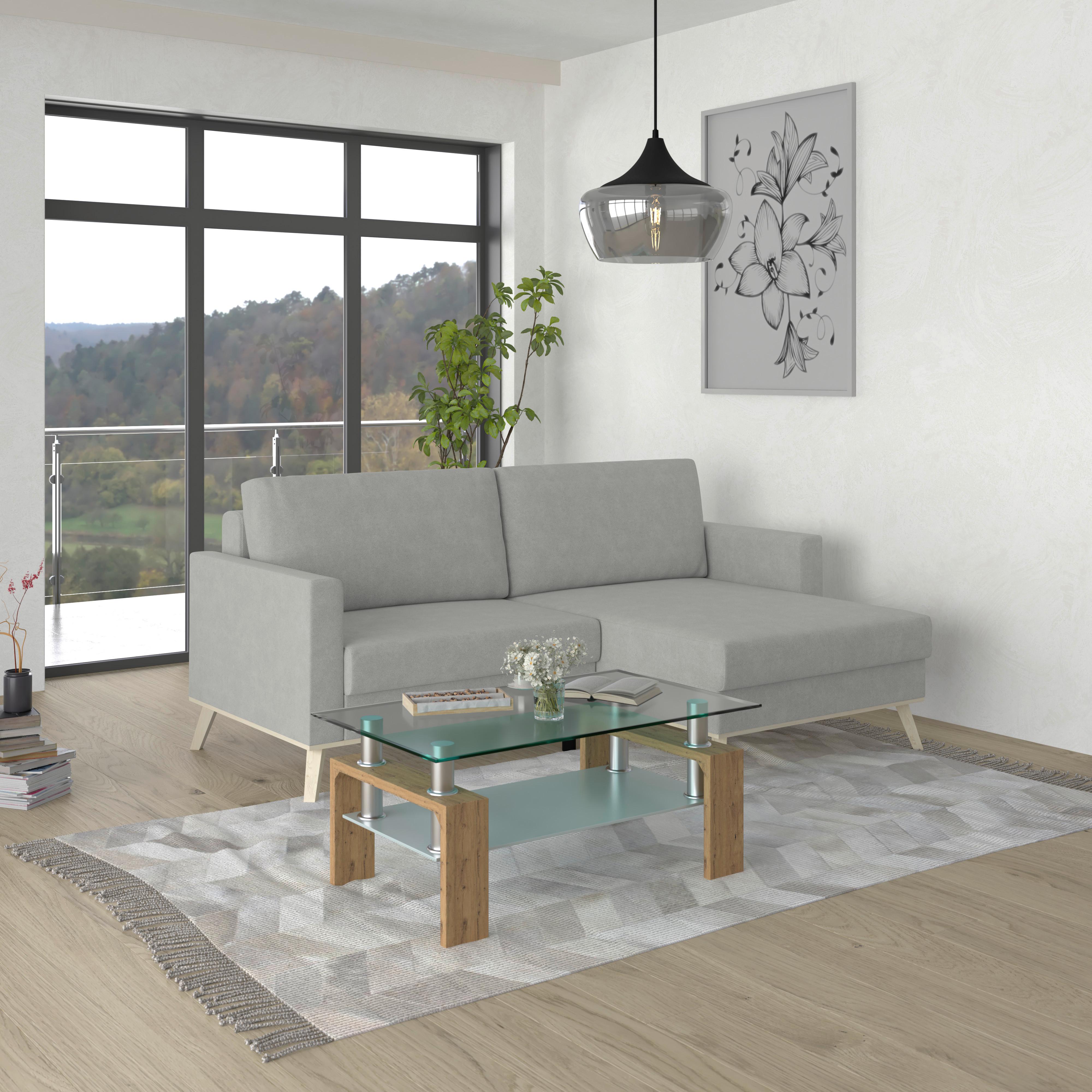 Coltar CARINI - gri deschis, Basics, textil (222/152cm)