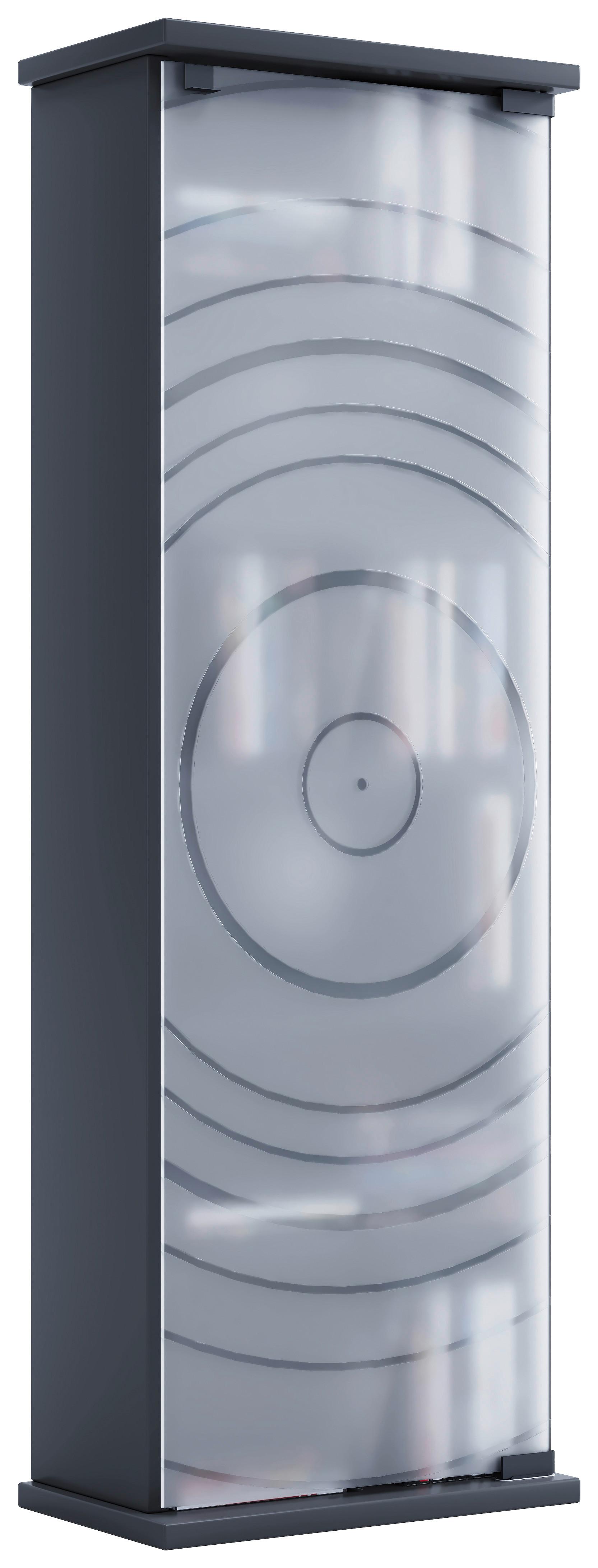 CD-REGAL TILANO M - Anthrazit, Design, Glas/Holzwerkstoff (31/92/18cm) - MID.YOU