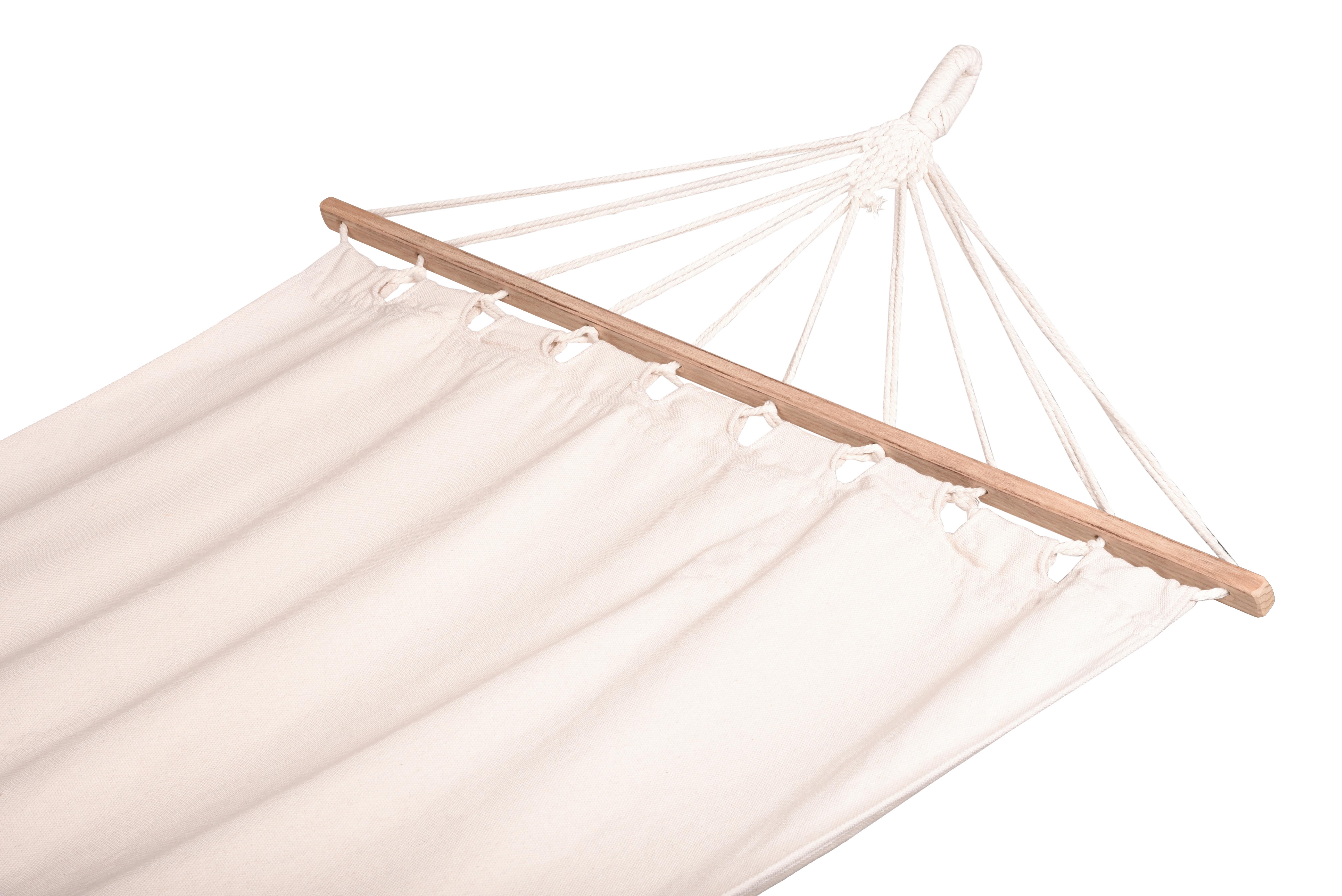 Hängematte Hawaii ca. 100x280 cm Creme - Beige/Creme, Basics, Holz/Kunststoff (100/0,6/280cm) - Gardenson