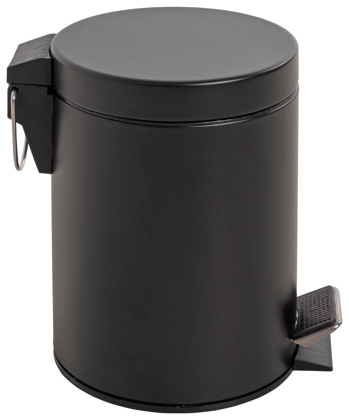 Coș de gunoi pentru cosmetice Kosmo - culoare crom/negru, Konventionell, plastic/metal (17/24cm)