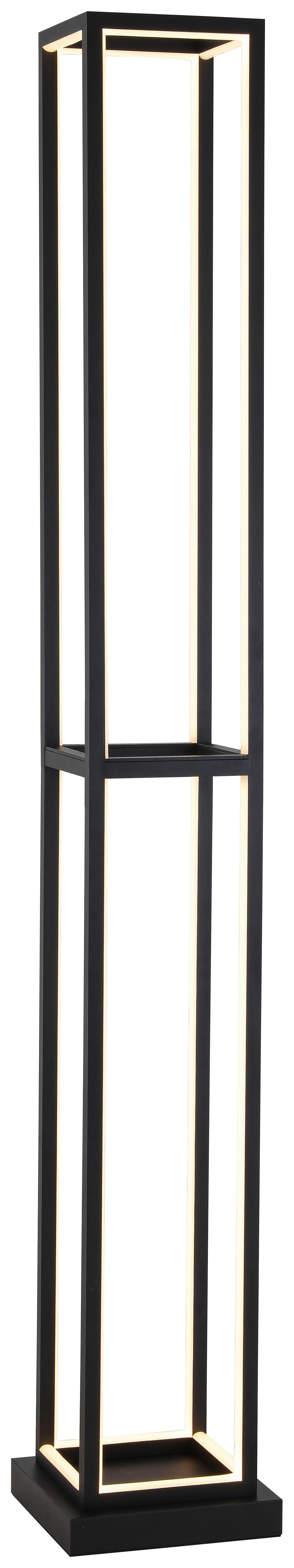 LED Állólámpa Alphonse - fekete, Modern, műanyag/fém (22/22/150cm) - Bessagi Home