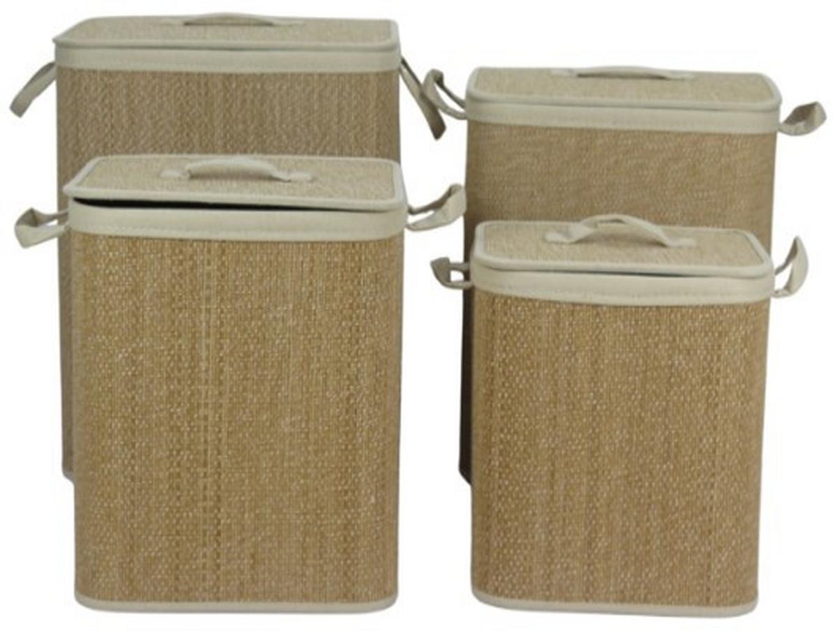 Coș de rufe Lotie - culoare natur, Modern, plastic/lemn (36/26/35cm) - Mömax