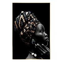 Glasbild Schwarz/Goldfarben ca.80x120cm - Goldfarben/Schwarz, Basics, Glas/Holz (80/120cm)