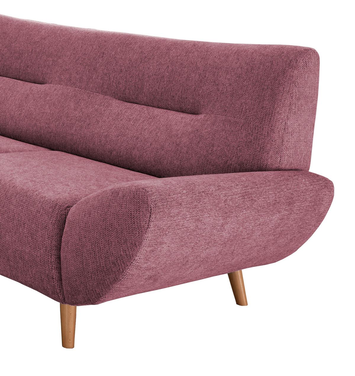 3-Sitzer-Sofa Drago Brombeere Chenille - Wildeiche/Brombeere, MODERN, Holz/Textil (205/81/90cm) - MID.YOU