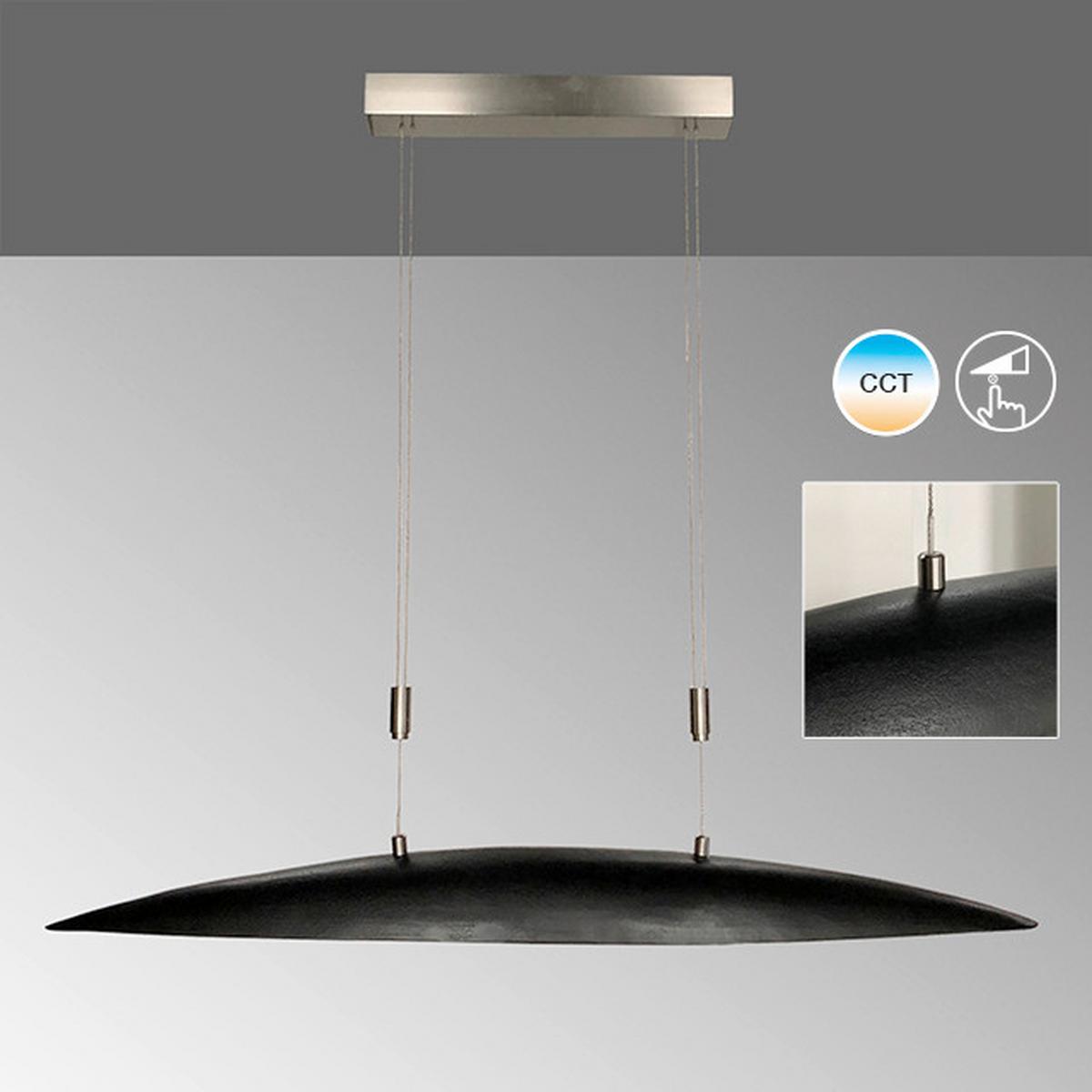 LAMPA WISZĄCA COLMAR 60632 - czarny/kolor niklowy, Design, metal (105cm) - Fischer & Honsel