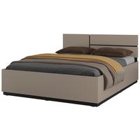 Ágykeret Cross S - bézs/fekete, Modern, faalapú anyag (160/200cm)