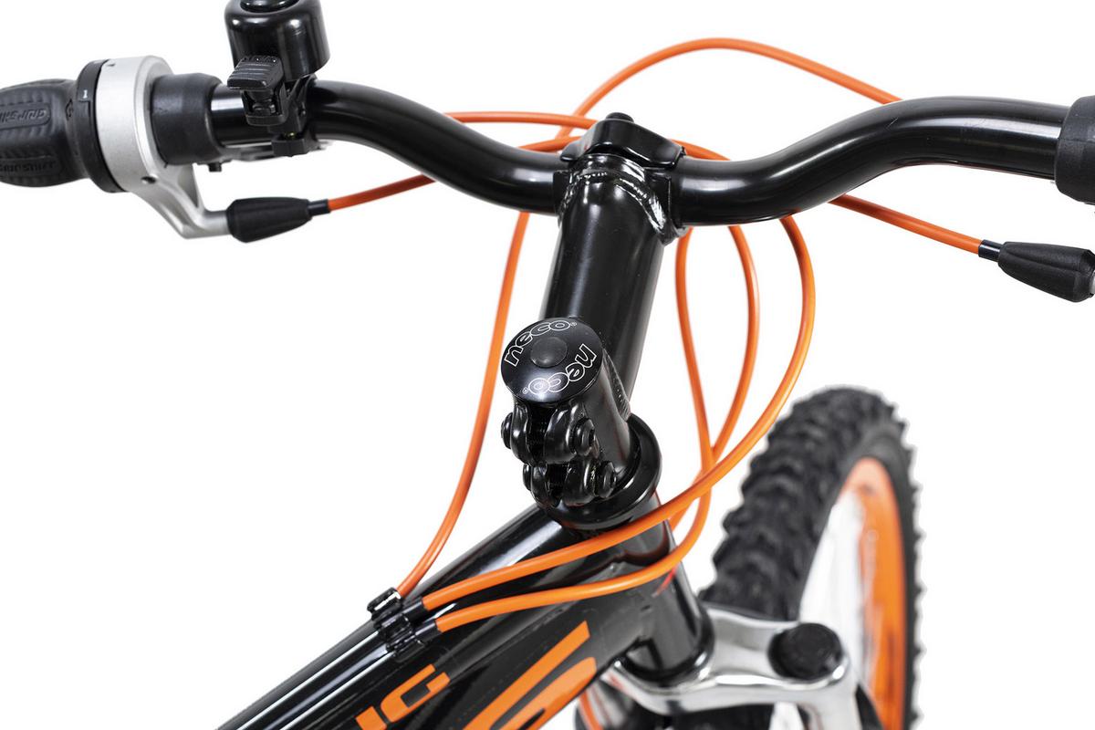 Kinderfahrrad MTB Fully 24" Bliss RH 38cm - Schwarz/Orange, Basics, Metall (180/70/80cm) - KS Cycling