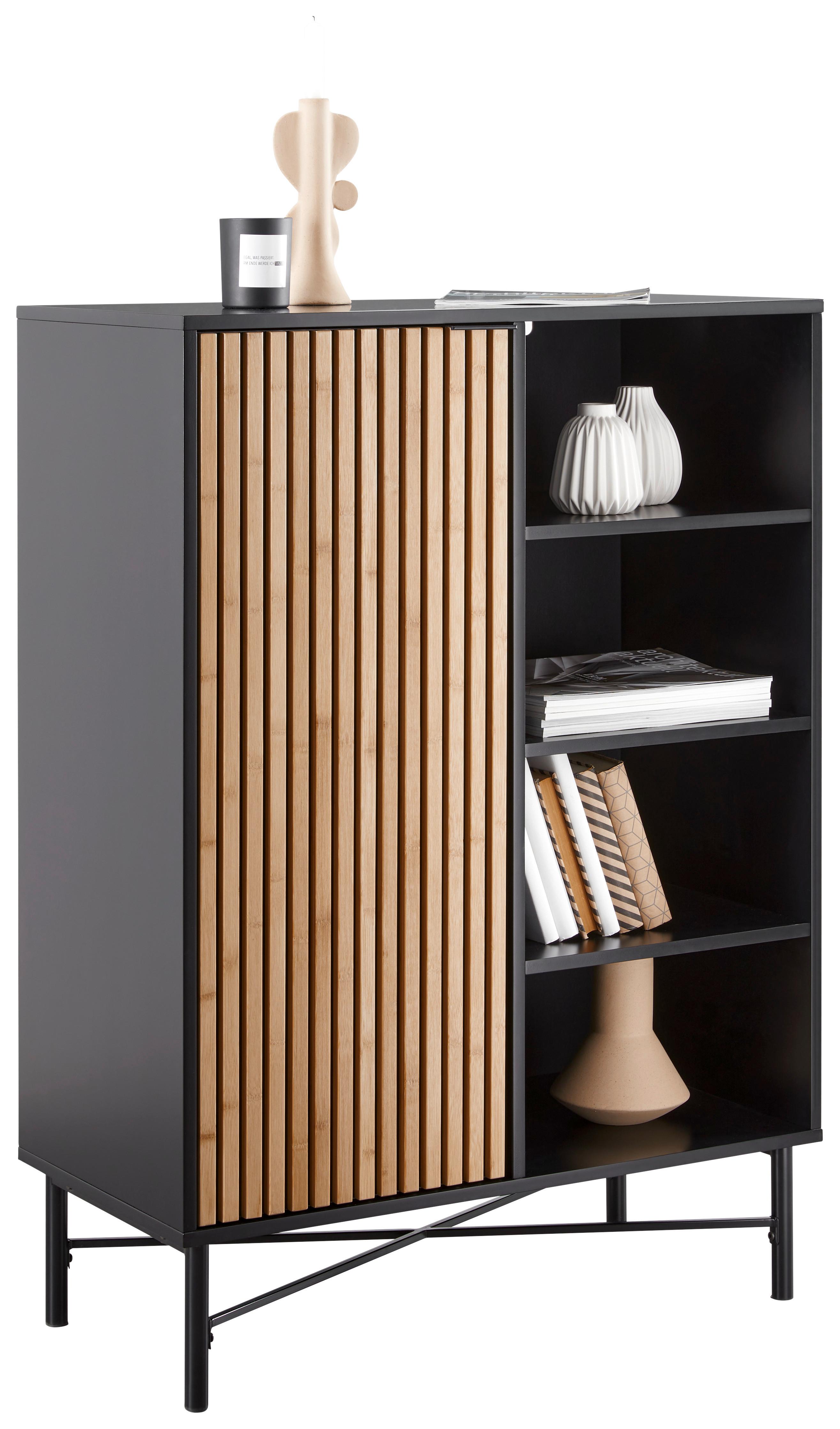 Komoda Madrid - boje hrasta/prirodne boje, Moderno, drvni materijal/metal (80/114/40cm) - Modern Living