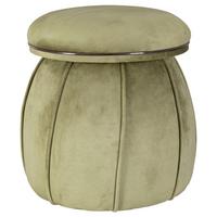 HOCKER CORIN 125 - Graphitfarben/Grün, Design, Textil (51,5/55cm) - Kayoom