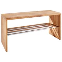 REGAŁ NA BUTY SHURIK - kolor dębowy, Natur, metal/drewno (81/40/30cm) - Linea Natura
