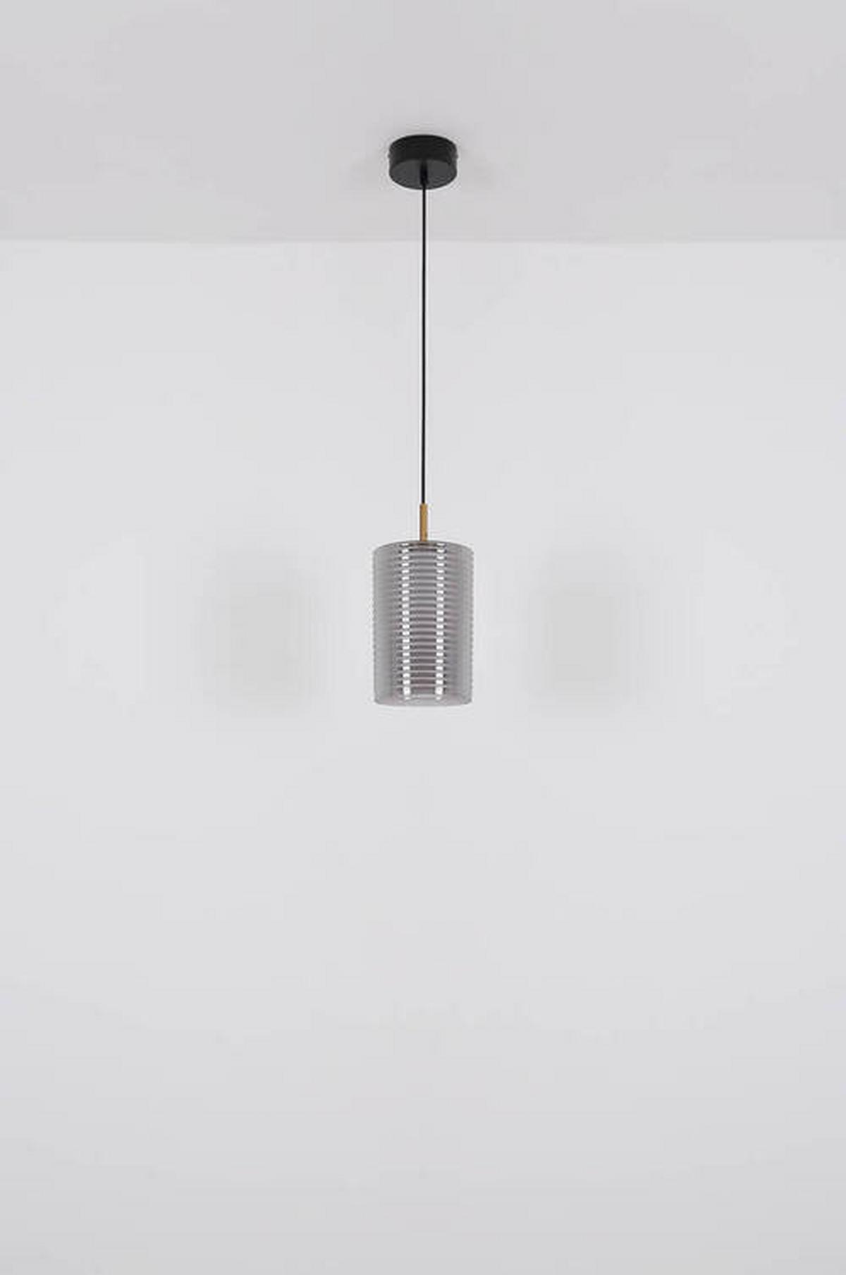 LED-HÄNGELEUCHTE 15740-5 - Messingfarben/Schwarz, Design, Glas/Metall (93/31,5/150cm) - Globo