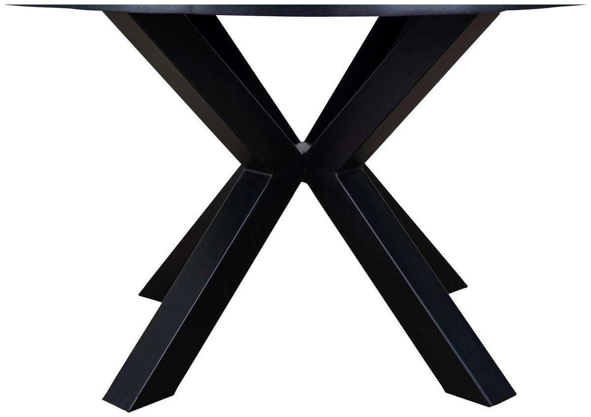 STÓŁ DO JADALNI ARUGAM - czarny, Modern, metal/drewno (130/130/76cm) - MID.YOU