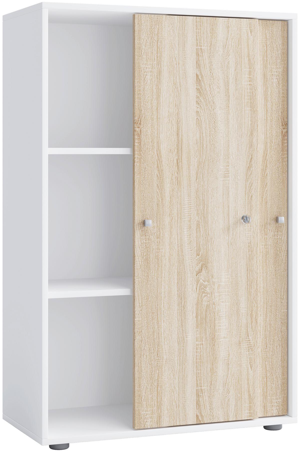 AKTENSCHRANK LONA XL - Weiss/Sonoma Eiche, Design, Holzwerkstoff (70/110/39cm) - MID.YOU
