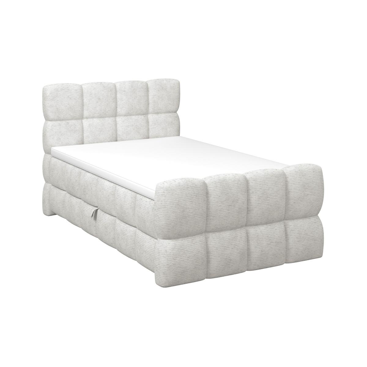 Postelja Boxspring Brisbane, Krem Barva, 120x220 - črna/krem barve, Trend, kovina/umetna masa (120/220cm) - Premium Living