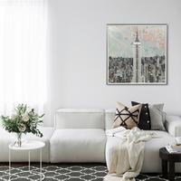 Slika S Okvirom Chrysler 80,6x80,6cm - srebrne boje/višebojno, Moderno, drvni materijal/metal (80,6/80,6/3,4cm) - Mömax