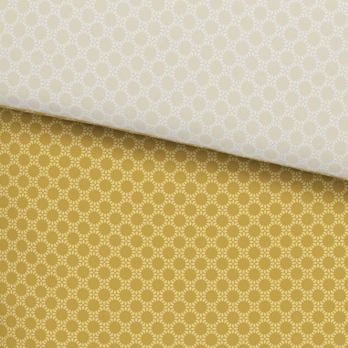 Wendebettwäsche Mici-Wende XXL in Gelb/Natur ca. 200x220cm - Gelb/Naturfarben, KONVENTIONELL, Textil (200/220cm) - Modern Living