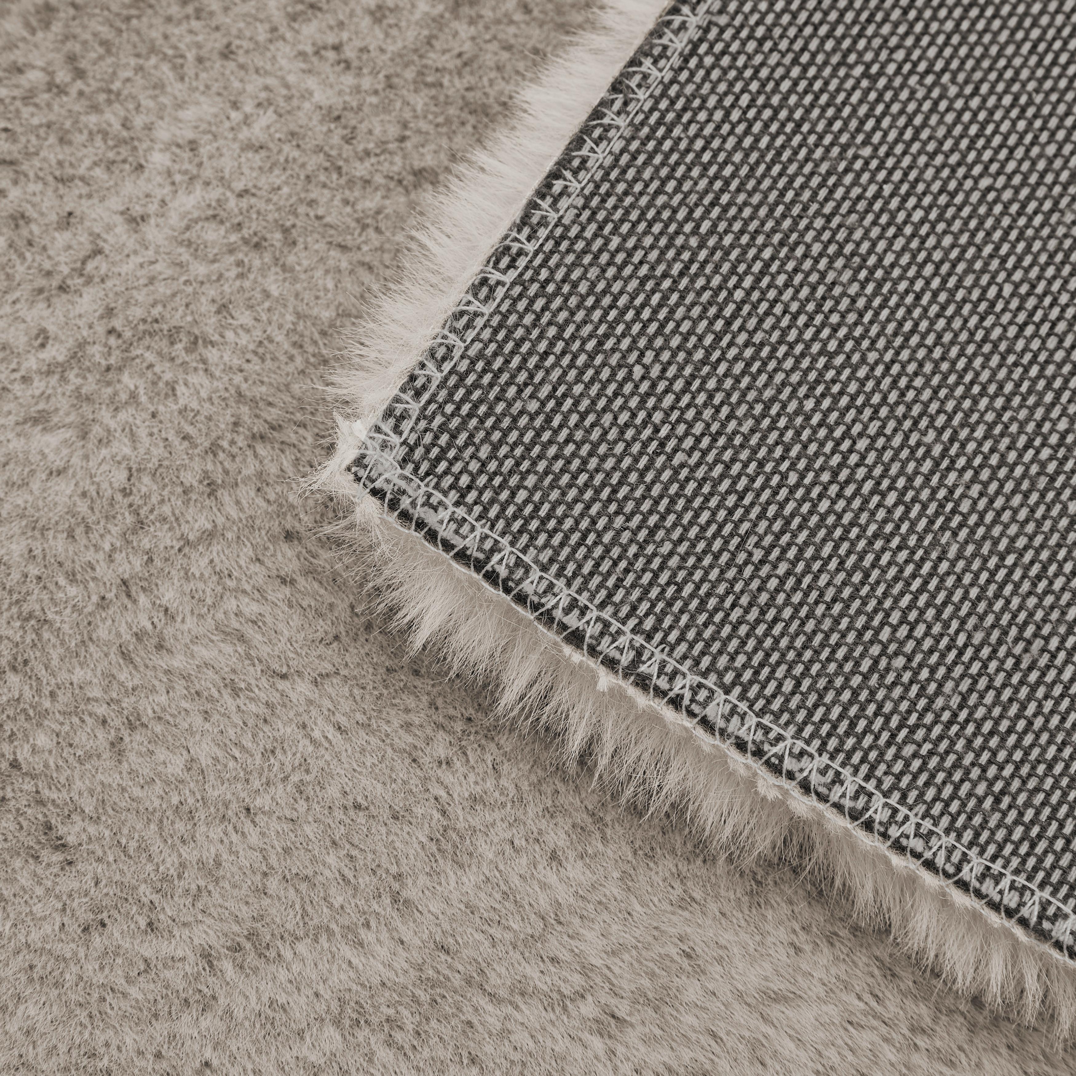 Kunstfell Caroline 1 Hellgrau ca. 80x150cm - Hellgrau, KONVENTIONELL, Textil (80/150cm) - Mömax