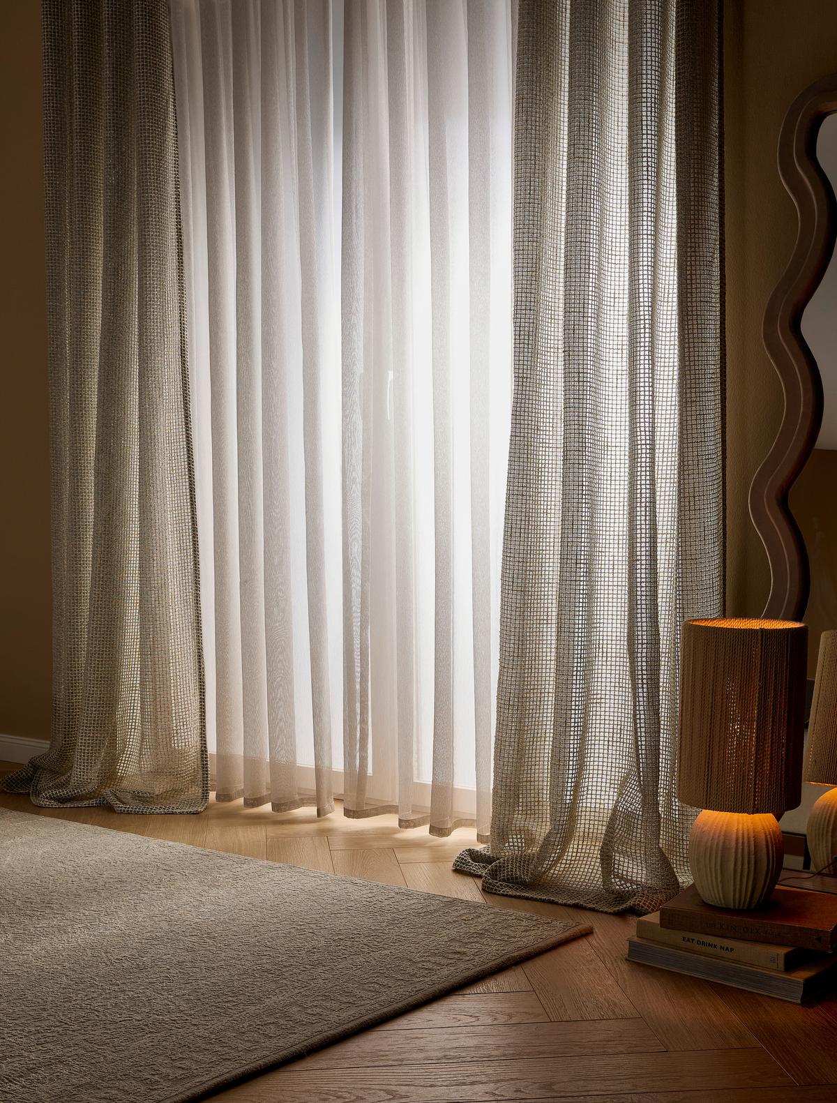 ZASŁONA GOTOWA MINO - kolor srebrny, Konventionell, tkanina (140/245cm) - Dieter Knoll