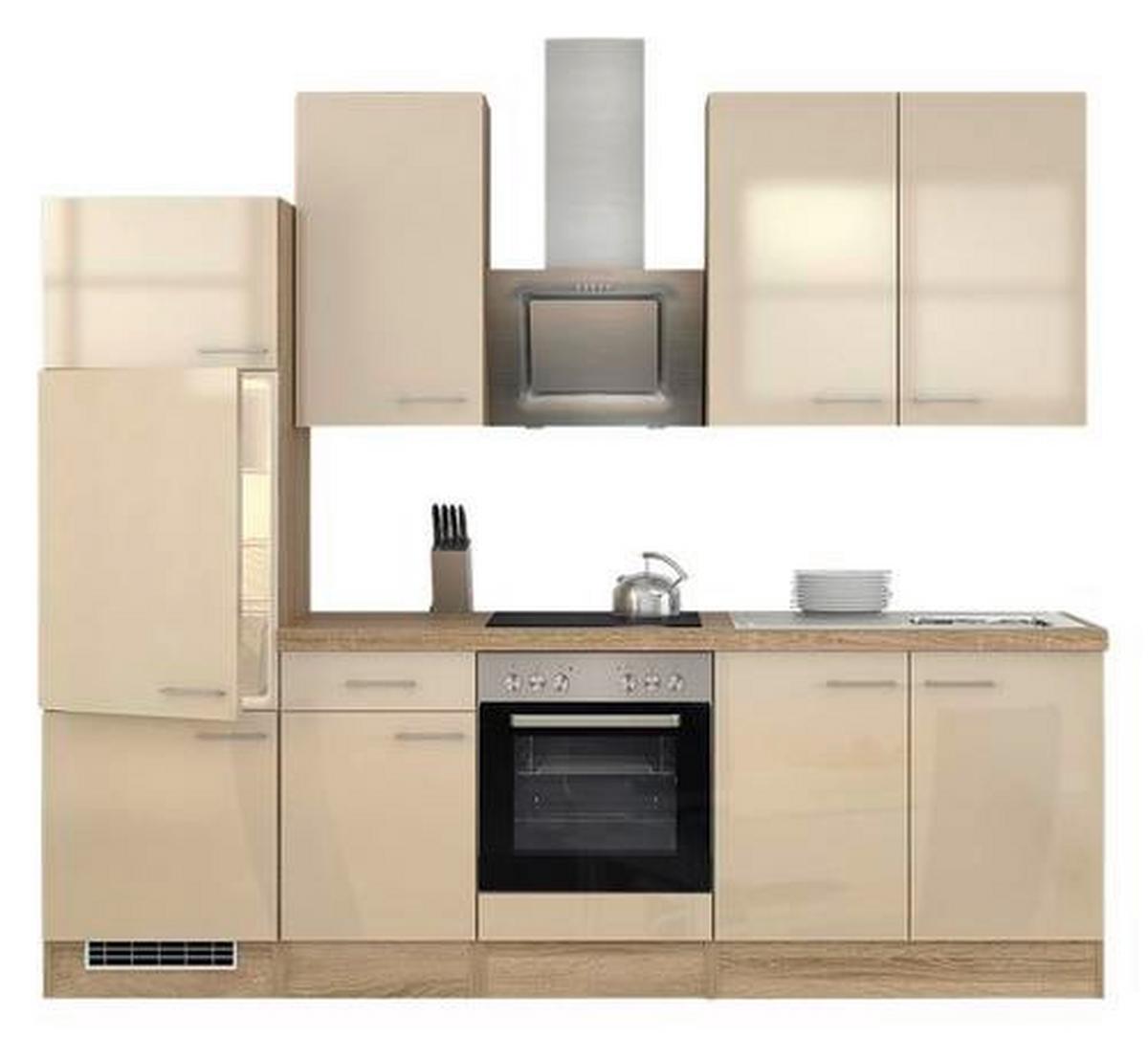 Kuhinjski Blok Z Aparati Nepal, Kašmir, Barva Hrasta - barve nerjavečega jekla/kašmir, Moderno, kovina/leseni material (270cm) - FlexWell